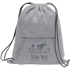 Farm Wife Homeschool Mom Sweatshirt Cinch Pack Bag