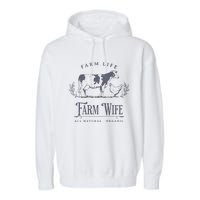 Farm Wife Homeschool Mom Garment-Dyed Fleece Hoodie