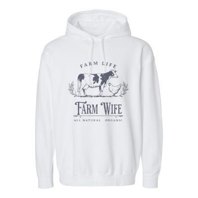 Farm Wife Homeschool Mom Garment-Dyed Fleece Hoodie