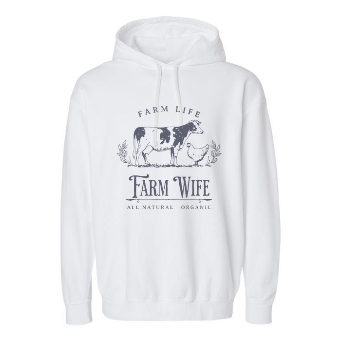 Farm Wife Homeschool Mom Garment-Dyed Fleece Hoodie