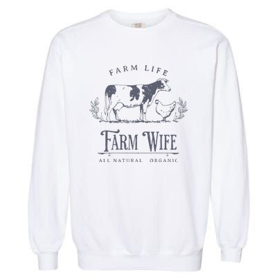 Farm Wife Homeschool Mom Garment-Dyed Sweatshirt