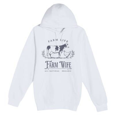 Farm Wife Homeschool Mom Premium Pullover Hoodie