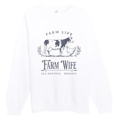 Farm Wife Homeschool Mom Premium Crewneck Sweatshirt