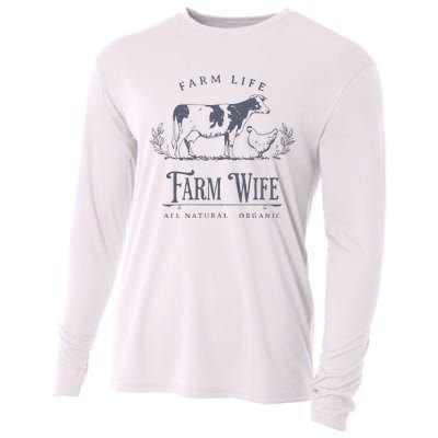 Farm Wife Homeschool Mom Cooling Performance Long Sleeve Crew