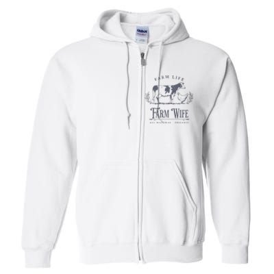 Farm Wife Homeschool Mom Full Zip Hoodie