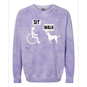 Funny Wheelchair Humor Joke For A Disability In A Wheelchair Colorblast Crewneck Sweatshirt