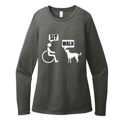 Funny Wheelchair Humor Joke For A Disability In A Wheelchair Womens CVC Long Sleeve Shirt