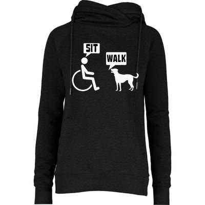 Funny Wheelchair Humor Joke For A Disability In A Wheelchair Womens Funnel Neck Pullover Hood