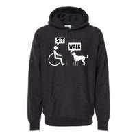 Funny Wheelchair Humor Joke For A Disability In A Wheelchair Premium Hoodie