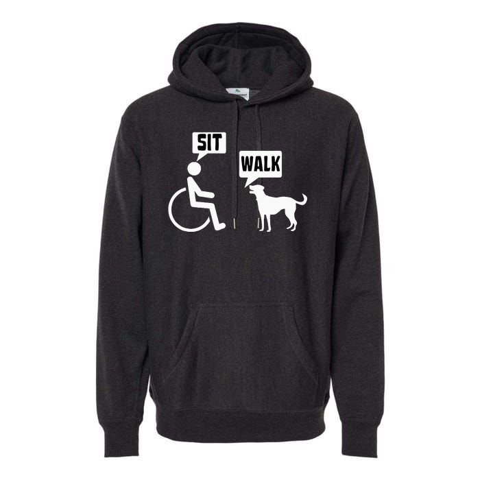 Funny Wheelchair Humor Joke For A Disability In A Wheelchair Premium Hoodie