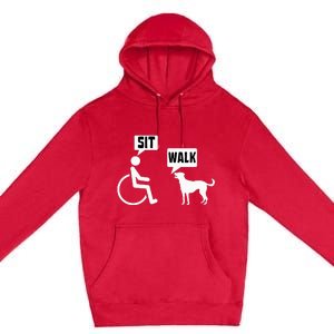 Funny Wheelchair Humor Joke For A Disability In A Wheelchair Premium Pullover Hoodie