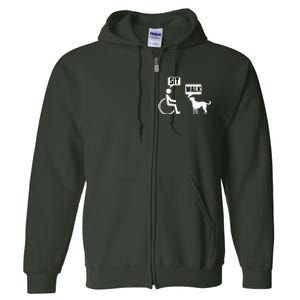 Funny Wheelchair Humor Joke For A Disability In A Wheelchair Full Zip Hoodie