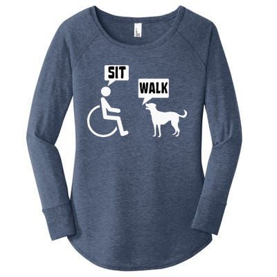 Funny Wheelchair Humor Joke For A Disability In A Wheelchair Women's Perfect Tri Tunic Long Sleeve Shirt