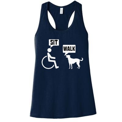 Funny Wheelchair Humor Joke For A Disability In A Wheelchair Women's Racerback Tank