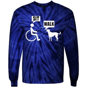 Funny Wheelchair Humor Joke For A Disability In A Wheelchair Tie-Dye Long Sleeve Shirt