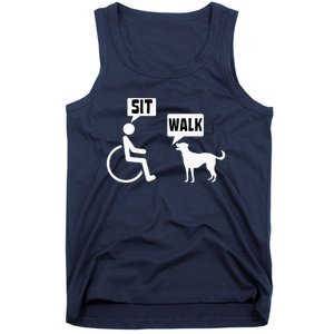 Funny Wheelchair Humor Joke For A Disability In A Wheelchair Tank Top