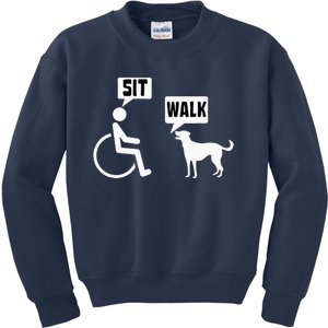 Funny Wheelchair Humor Joke For A Disability In A Wheelchair Kids Sweatshirt