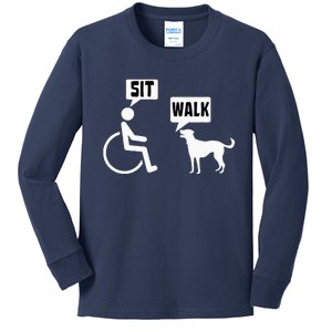 Funny Wheelchair Humor Joke For A Disability In A Wheelchair Kids Long Sleeve Shirt