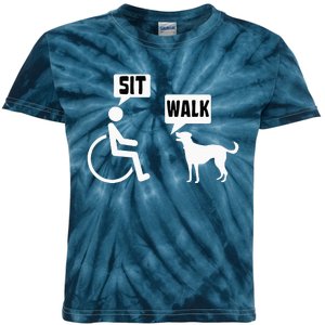 Funny Wheelchair Humor Joke For A Disability In A Wheelchair Kids Tie-Dye T-Shirt