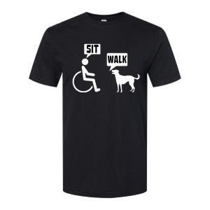 Funny Wheelchair Humor Joke For A Disability In A Wheelchair Softstyle CVC T-Shirt