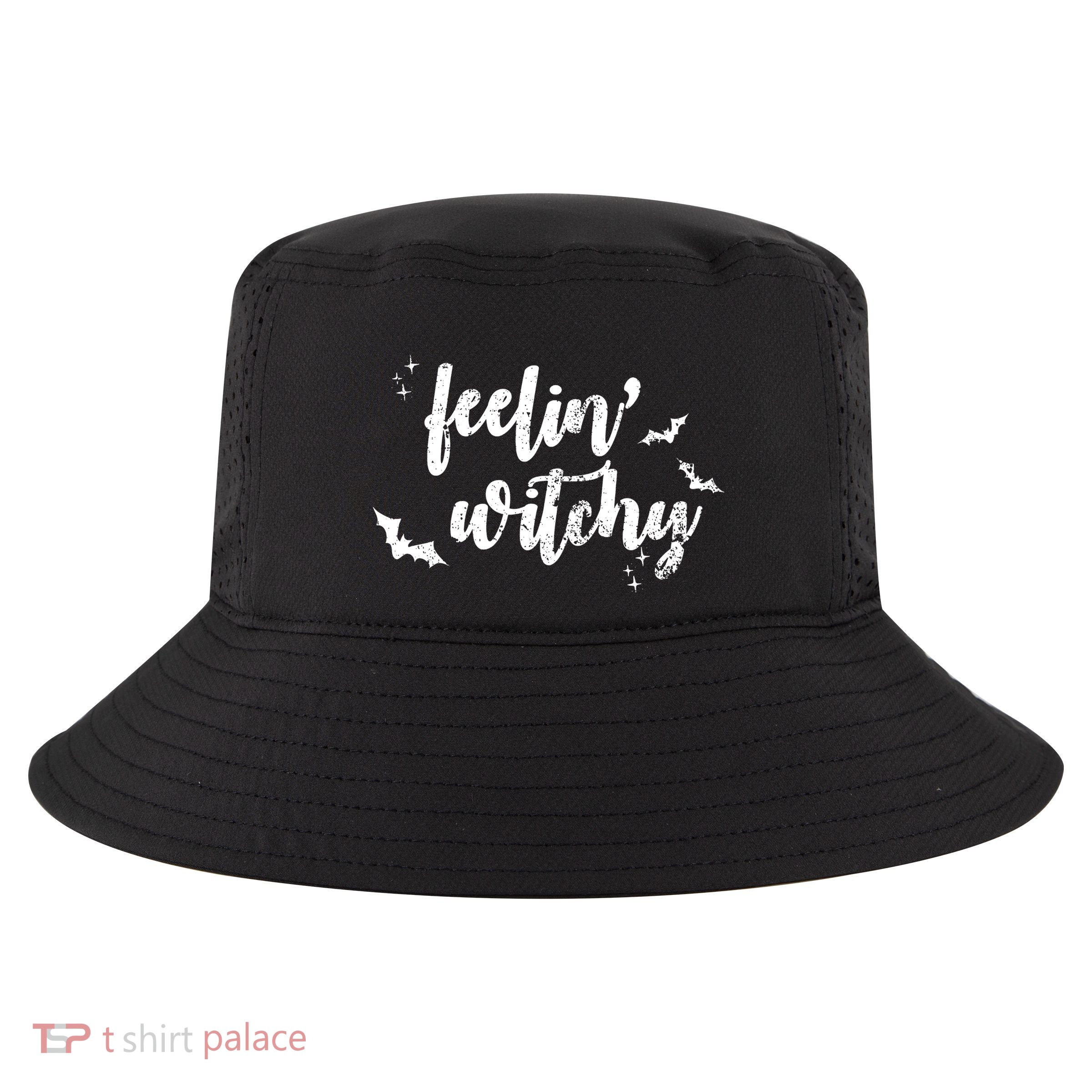 Feelin Witchy Halloween Cool Comfort Performance Bucket Hat
