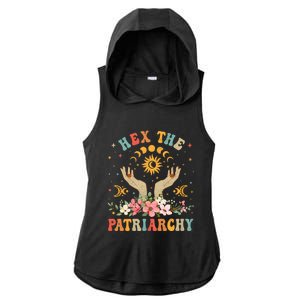 Feminist Witch Hex The Patriarchy Halloween Witch Vibes Ladies PosiCharge Tri-Blend Wicking Draft Hoodie Tank