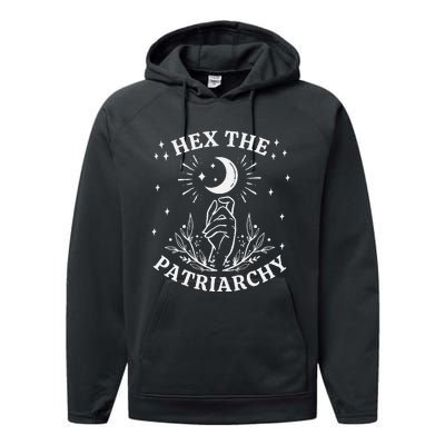 Feminist Witch Hex The Patriarchy Performance Fleece Hoodie