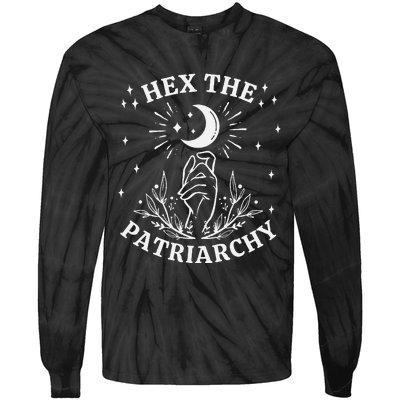 Feminist Witch Hex The Patriarchy Tie-Dye Long Sleeve Shirt