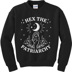 Feminist Witch Hex The Patriarchy Kids Sweatshirt