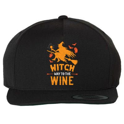 Funny Witch Halloween Costume. Witch Way To The Wine Wool Snapback Cap