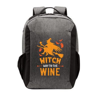 Funny Witch Halloween Costume. Witch Way To The Wine Vector Backpack