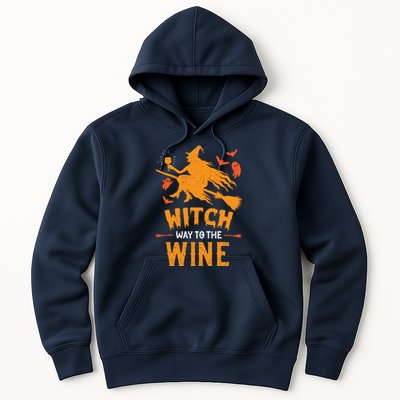 Funny Witch Halloween Costume. Witch Way To The Wine Hoodie