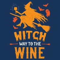 Funny Witch Halloween Costume. Witch Way To The Wine Drawstring Bag