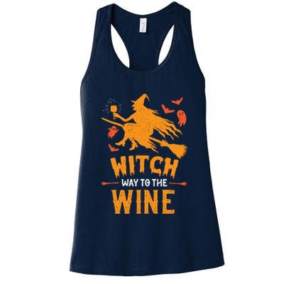 Funny Witch Halloween Costume. Witch Way To The Wine Womens Tank Top