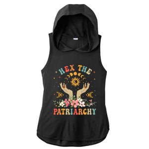 Feminist Witch Hex The Patriarchy Halloween Witch Vibes Ladies PosiCharge Tri-Blend Wicking Draft Hoodie Tank