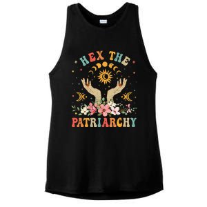 Feminist Witch Hex The Patriarchy Halloween Witch Vibes Ladies PosiCharge Tri-Blend Wicking Tank