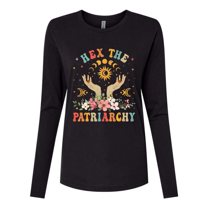 Feminist Witch Hex The Patriarchy Halloween Witch Vibes Womens Cotton Relaxed Long Sleeve T-Shirt