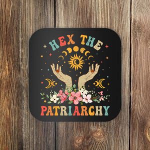 Feminist Witch Hex The Patriarchy Halloween Witch Vibes Coaster