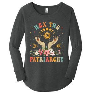 Feminist Witch Hex The Patriarchy Halloween Witch Vibes Women's Perfect Tri Tunic Long Sleeve Shirt