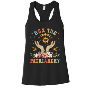 Feminist Witch Hex The Patriarchy Halloween Witch Vibes Women's Racerback Tank