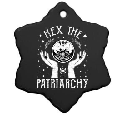 Feminist Witch Hex The Patriarchy Halloween Witch Vibes Great Gift Ceramic Star Ornament