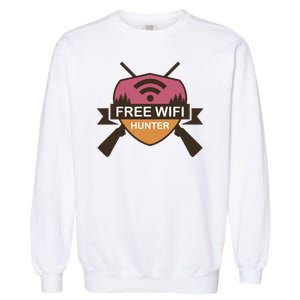 Free Wifi Hunter Garment-Dyed Sweatshirt