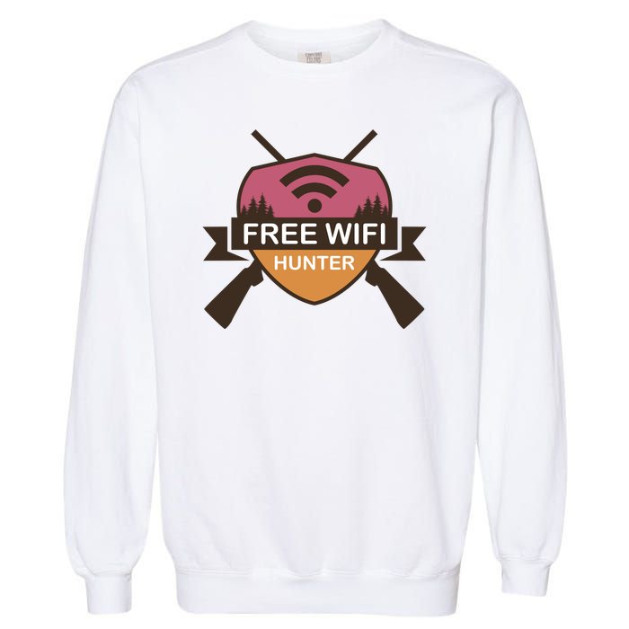 Free Wifi Hunter Garment-Dyed Sweatshirt