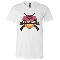 Free Wifi Hunter V-Neck T-Shirt