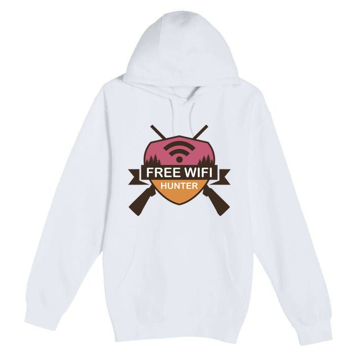 Free Wifi Hunter Premium Pullover Hoodie