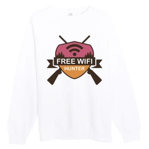 Free Wifi Hunter Premium Crewneck Sweatshirt