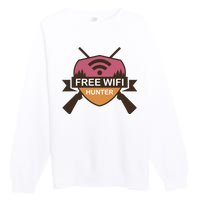 Free Wifi Hunter Premium Crewneck Sweatshirt