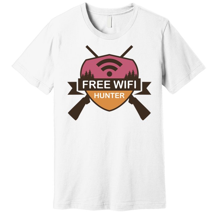 Free Wifi Hunter Premium T-Shirt