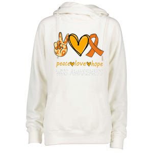 Funny Wolf Hirschhorn Syndrome Awareness Day Womens Funnel Neck Pullover Hood