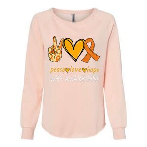 Funny Wolf Hirschhorn Syndrome Awareness Day Womens California Wash Sweatshirt